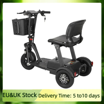 Lightweight Mobility Scooter Tricycle Foldable For Elders With Removable Battery/Anti Theft Family Electric Scooter For Seniors