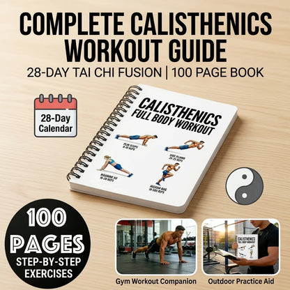 Full Body Workout Notebook Daily Training Guide Portable Fitness Planner for Men Women Home Gym Exercises Gift