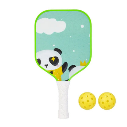 Cartoon Children's Pickleball Set Lightweight Durable 's Pickleball Set Non-Slip Grip 2 Balls Pickleball Paddle Set