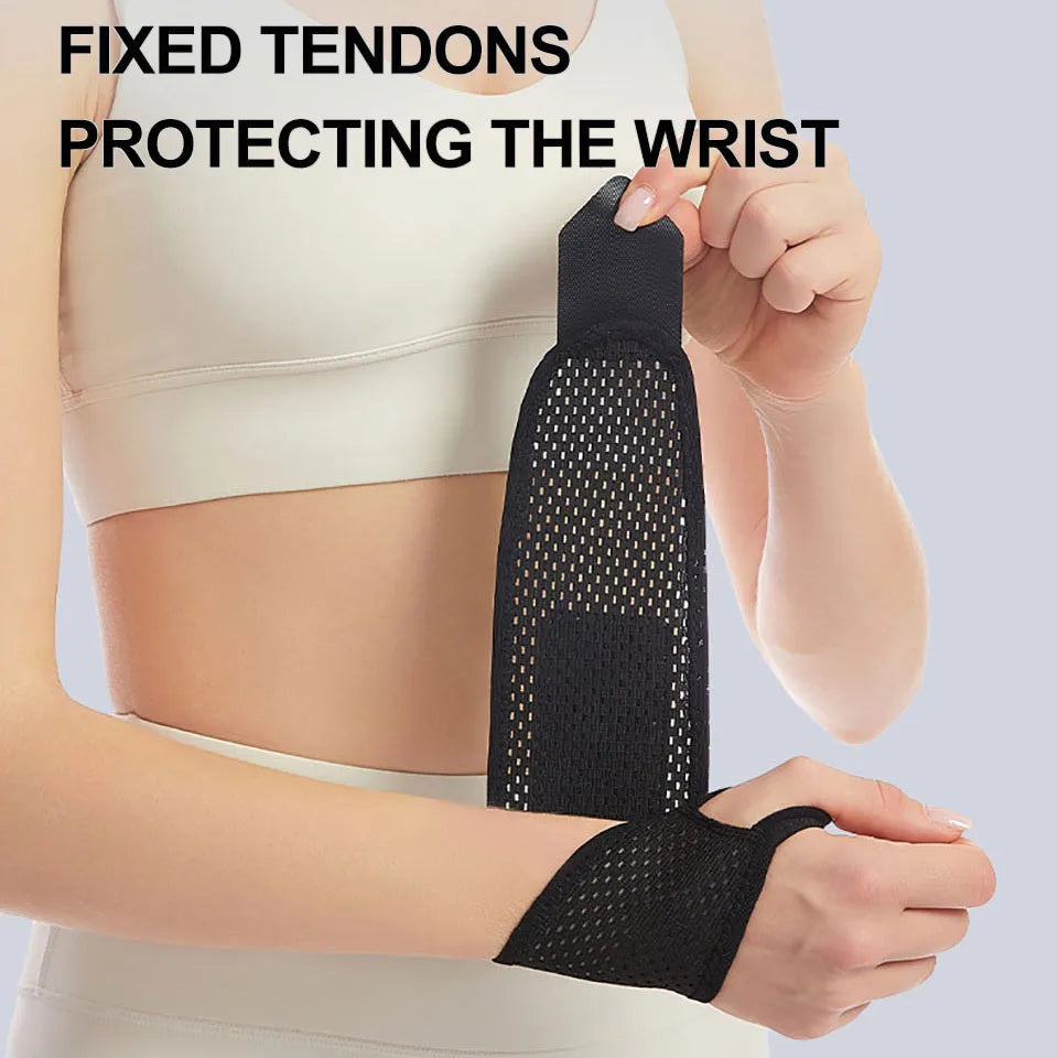 GTUBIKE 1PCS Breathable Wrist Support Brace for Gym/Work - Adjustable Compression Sleeve, Arthritis & Carpal Tunnel Relief