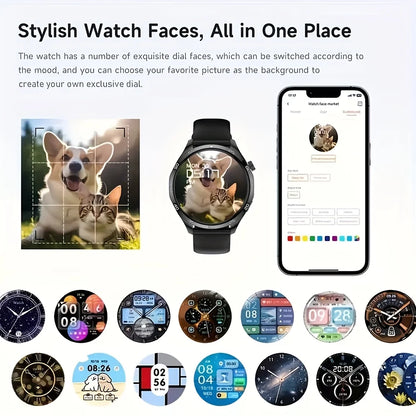 Smart Watch, 1.5-inch Touch Screen, Stylish Dot Strap, Sports Tracking, with Call Reminder/Message Reminder/Alarm Reminder
