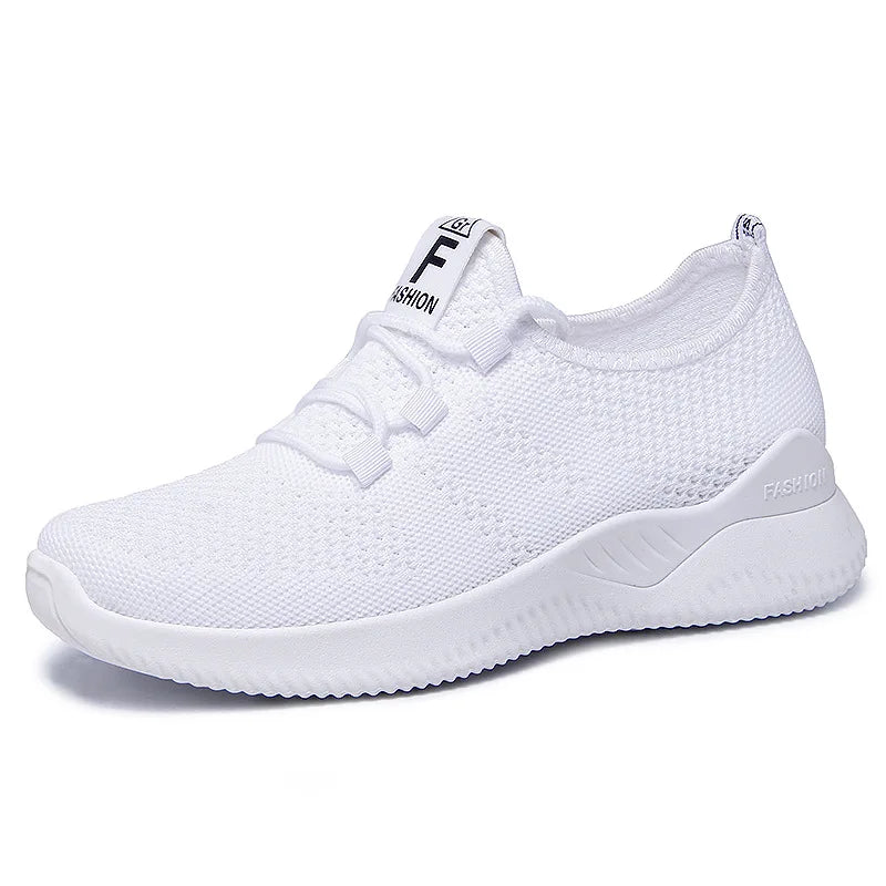 Comfortable Women's Casual Sneakers Summer Breathable Flat Shoes Fashion Women Sneakers Versatile Lace-Up Running Shoes 2026 New