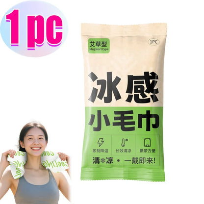 Disposable Cooling Towel Instant Cold Compress with Menthol for Sports Gym Travel Outdoor Activities Face Neck Arms Sweat Wipes