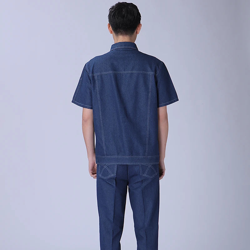 Working Clothes For Men Men's Overalls Work Wear Clothing Overalls Workwear Workshop Uniforms Mechanic Man Print Logo