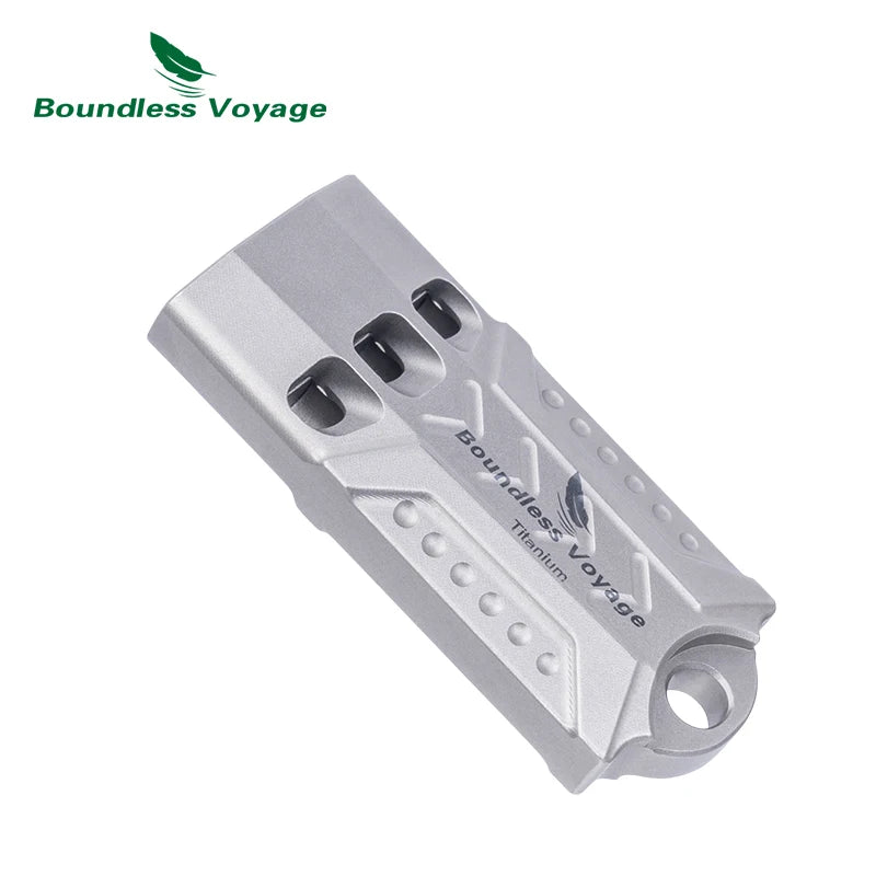 Boundless Voyage Titanium Whistle, Emergency Survival Safety Whistles for Outdoor Camping Hiking Coaches Training Sports