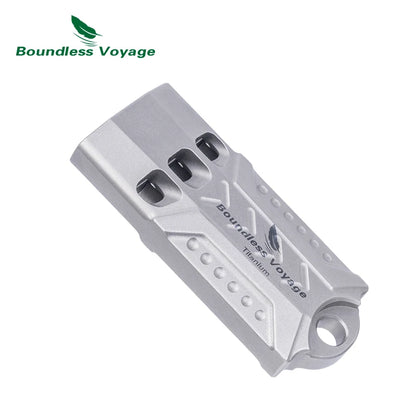 Boundless Voyage Titanium Whistle, Emergency Survival Safety Whistles for Outdoor Camping Hiking Coaches Training Sports