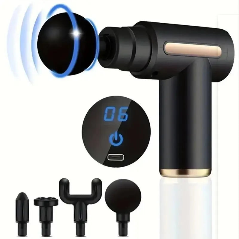 30 Level Massage Gun Fascia Deep Muscle Relax Body Neck Massager Electric Fitness Equipment Noise Reduction Male Female