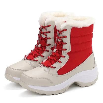 Winter Shoes Waterproof Boots Women Snow Boots Plush Warm Ankle Boots for Women Female Winter Plush Platform Thigh High Boots