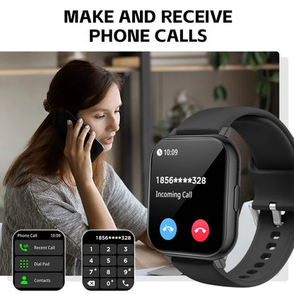 Smart Watch, 1.83-Inch Touch Screen, with Call/Message Reminders, Multi-Dial/Multi-Sports Modes/Pedometer/Activity Tracking