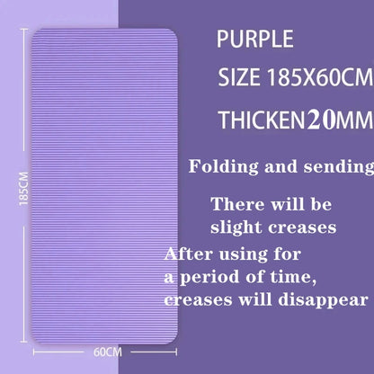 15MM-20MM Thick Yoga Mats Anti-slip Sport Fitness Blanket Exercise Yoga and Pilates Gymnastics Mat Fitness Equipment 183×60cm