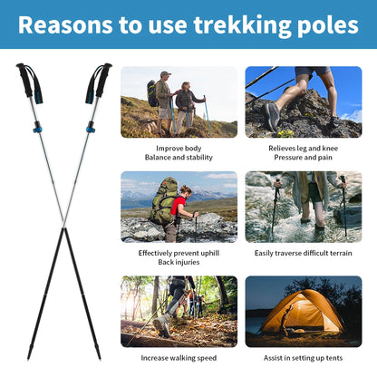 Naturehike ST09 Trekking Poles Nordic Walking Poles Aluminum Trekking Sticks Foldable Hiking Pole Telescopic stick Walking stick