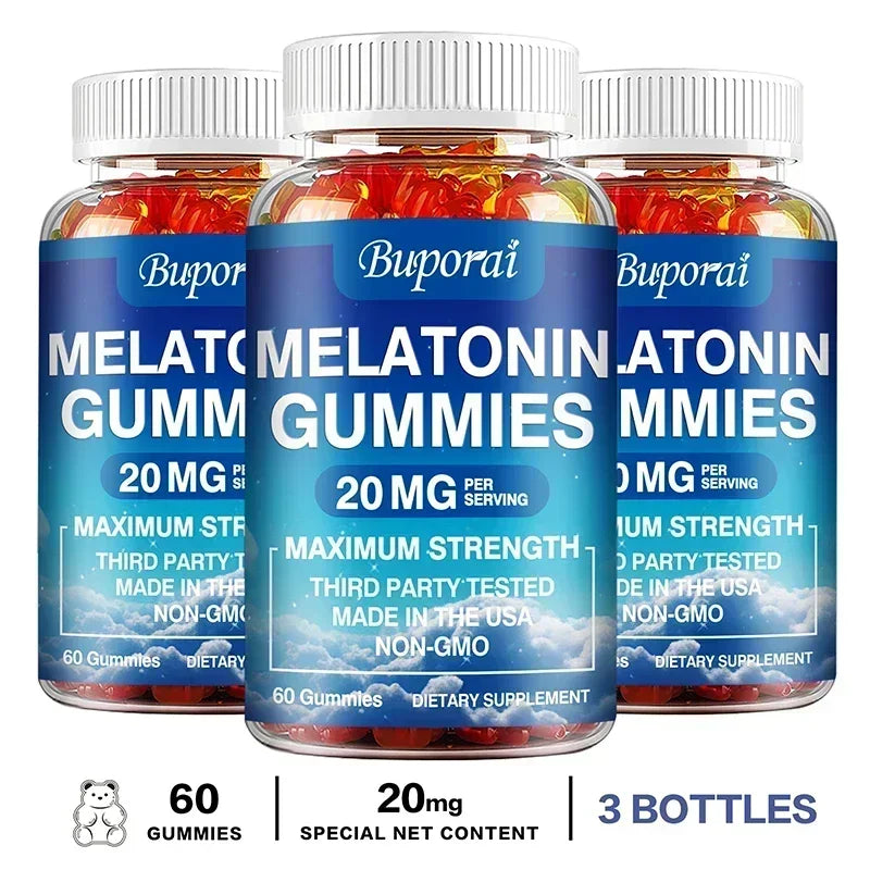 Melatonin 20 Mg Gummies - Relieve Insomnia Healthy Sleep Quality Deep Sleep Stress Relief