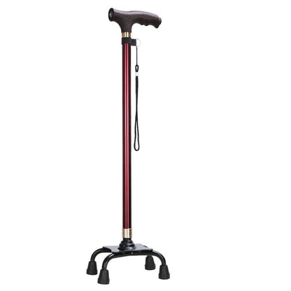 LED Light Walking Stick for Elderly - Adjustable Aluminum Alloy Crutch with Non-Slip Rubber Base for Seniors/Men/Disabled