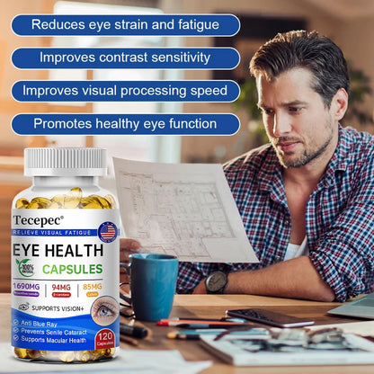 Lutein +Proanthocyanidin - Super Vision Support Supplement, Supports Eye Health, 120 Softgels