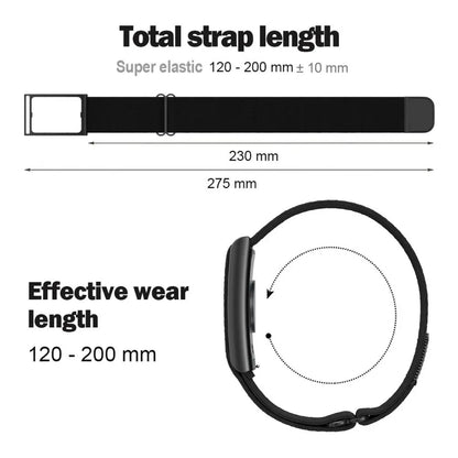 Nylon Sport Band 22mm Adjustable Fitness Tracker Strap Breathable Loop Design Replacement Wristband for Amazfit Helio Strap