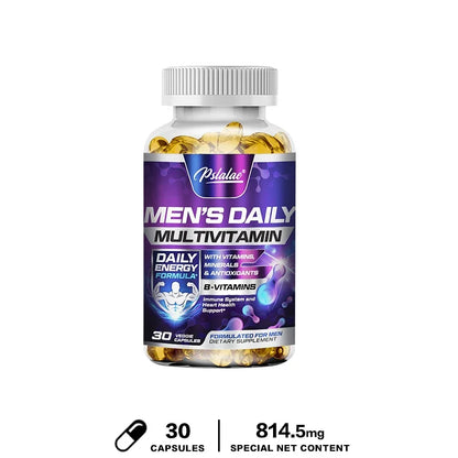 Men's Multivitamin Supplement - Supports Men's Multivitamin with Vitamins A, C, D, E & B12, Zinc, Calcium, Magnesium and More