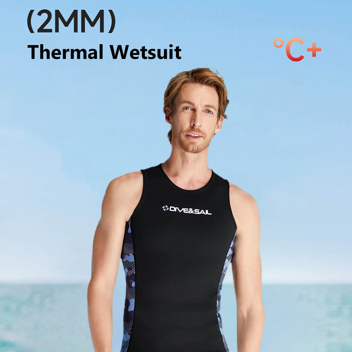 Men Swimsui Vest Men Wetsuit Vest Surfing Tops Water Sports Swimsui Vest Diving Sleeveless Vest for Canoeing Swimming
