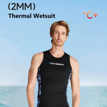 Men Swimsui Vest Men Wetsuit Vest Surfing Tops Water Sports Swimsui Vest Diving Sleeveless Vest for Canoeing Swimming