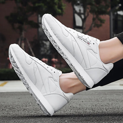 Walking Shoes Women Solid Color Durable Anti-slip Casual Shoes Men Comfortable Flat Bottom Soft Lace-up Sports Shoes Women