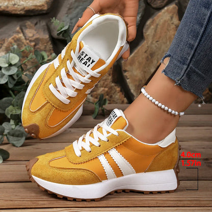 White Women's Sneaker Casual Shoes New Autumn Ladies Patchwork Running Shoes Popular Comfortable Breathable Female Footwear 2025