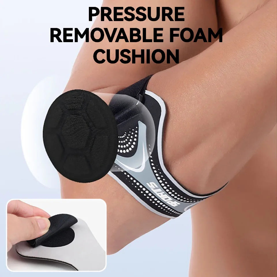 GTUBIKE 1PCS Compression Elbow Sleeve Tendinitis Arm Band Sports Elbow Protector Tennis Elbow Strap Joint Pain Relief Golf
