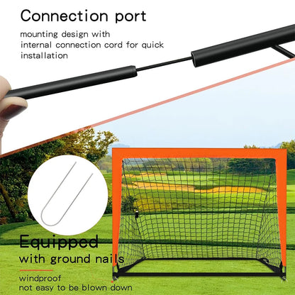 Portable Soccer Goals for Backyard Foldable Mobile Training Football Net for Kids Soccer Goal Indoor Outdoor Pop Up Soccer Goals