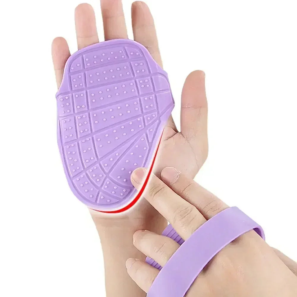 1Pair Silicone Weight Lifting Grip Pads Gloves Non-Slip Palm Protection Hand Grips for Unisex Dumbbell Pull-up Strength Training