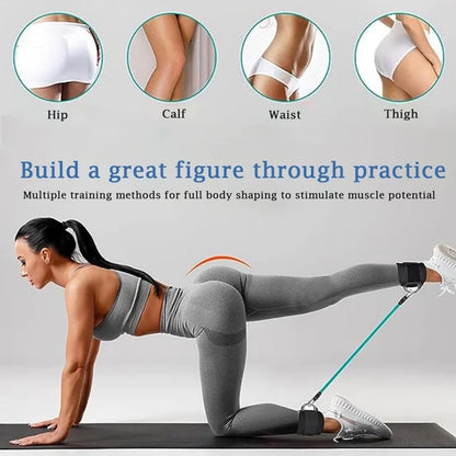 1 Pair Ankle Straps for Cable Machines Resistance Bands Attachment,Gym Cuffs with Stainless Steel D-Ring for Booty Leg Workout