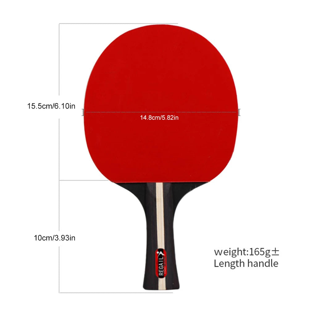 Table Tennis Racket 2 Rackets & 3 Balls Table Tennis Paddles Professional 2 Player Ping Pong Set for Beginners Training Game