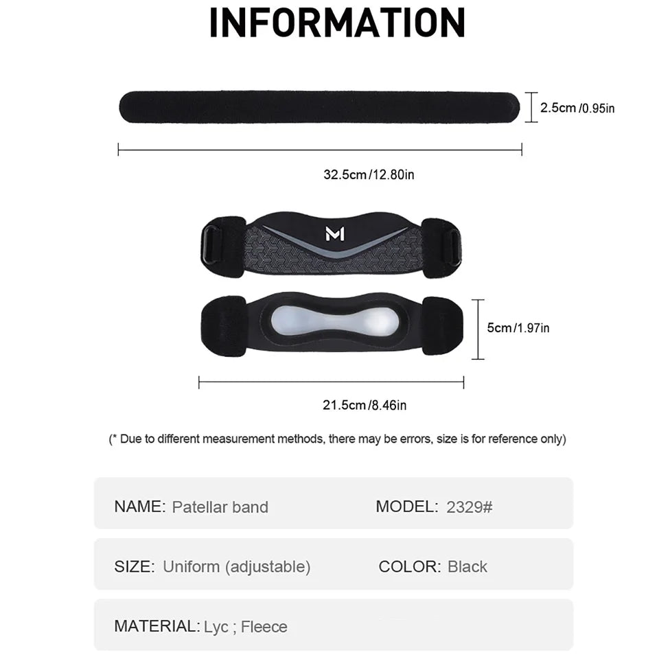 GTUBIKE 1PCS Adjustable Patella Stabilizer Brace For Knee Pain Relief Tendonitis & Arthritis Support Running Sports Strap Jumper