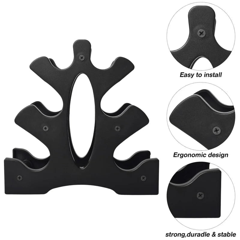 Weight Rack for Dumbbells 3 Tier, PP Dumbell Rack Compact Weight Holders for Free Weights Small Weight Storage Rack for Home Gym