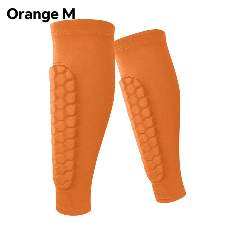 1Pcs Football Shin Guard Socks Sleeves with Foam Calf Compression Sleeve Honeycomb Pads Sports Legging Soccer Equipment
