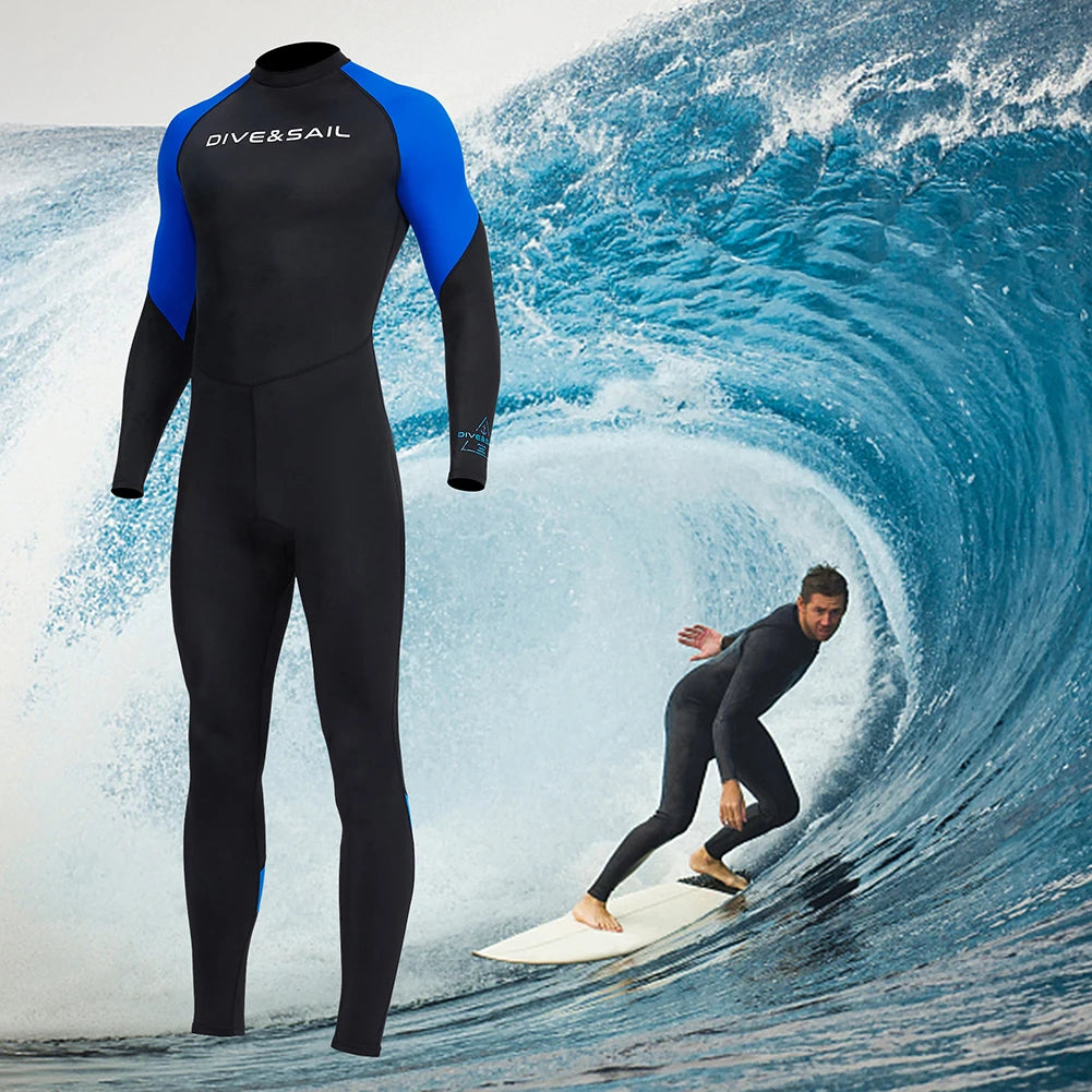 Men Diving Skin Clothes Cold Proof Sunscreen Snorkeling Surfing Swimsuit with Zipper Anti-scratch Breathable Outdoor Accessories