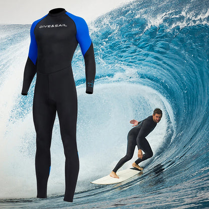 Men Diving Skin Clothes Cold Proof Sunscreen Snorkeling Surfing Swimsuit with Zipper Anti-scratch Breathable Outdoor Accessories