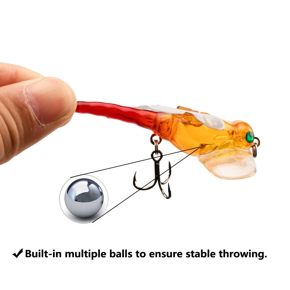 Dragonfly Fishing Lure Floating Artificial Insect Bait Realistic Dragonfly Wobbler With Treble Hook Bass Trout Fishing Tackle