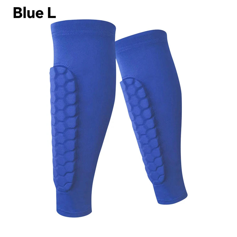 1Pcs Football Shin Guard Socks Sleeves with Foam Calf Compression Sleeve Honeycomb Pads Sports Legging Soccer Equipment