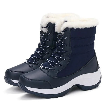 Winter Shoes Waterproof Boots Women Snow Boots Plush Warm Ankle Boots for Women Female Winter Plush Platform Thigh High Boots