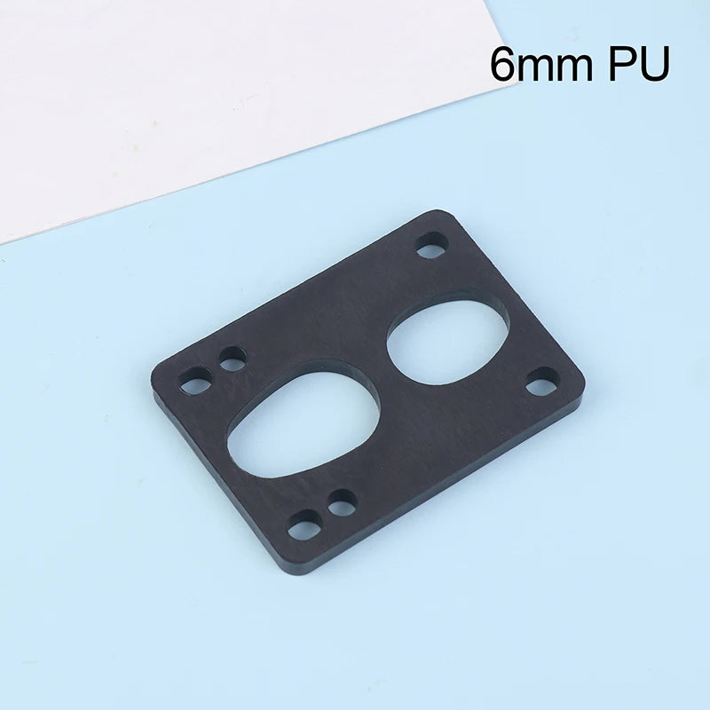 1Pc Black PU Longboard Riser Pads Skateboard Shock Pads For Truck Mounting Hardware Adults Kids Outdoor Sports Tool