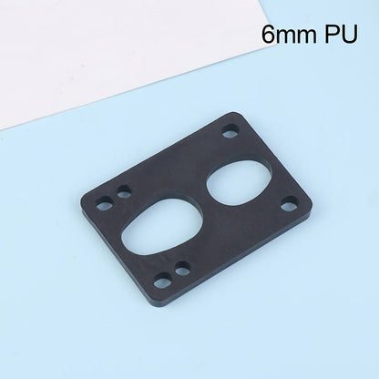 1Pc Black PU Longboard Riser Pads Skateboard Shock Pads For Truck Mounting Hardware Adults Kids Outdoor Sports Tool
