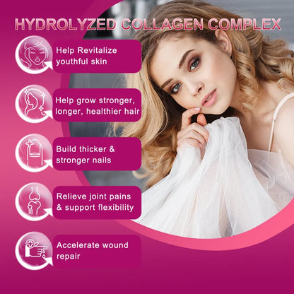 Collagen  Capsules Support Beauty Skin Care Skin Repair Hair Nail  and Joint Health Anti-aging Enhance Skin's Ability to Lock