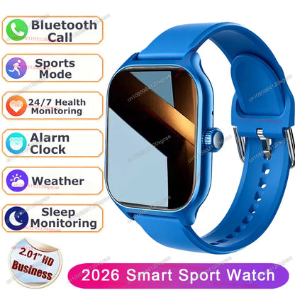 Smart Watch Men 2.01'' AMOLED Screen Waterproof Multiple Sport Mode Fitness HD Bluetooth Call Smartwatch Men Women Bracelet Ht30