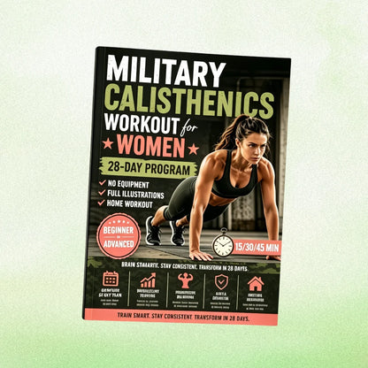 Calisthenics Workout for Women - 28-Day No-Equipment Home Exercise Program NoteBook
