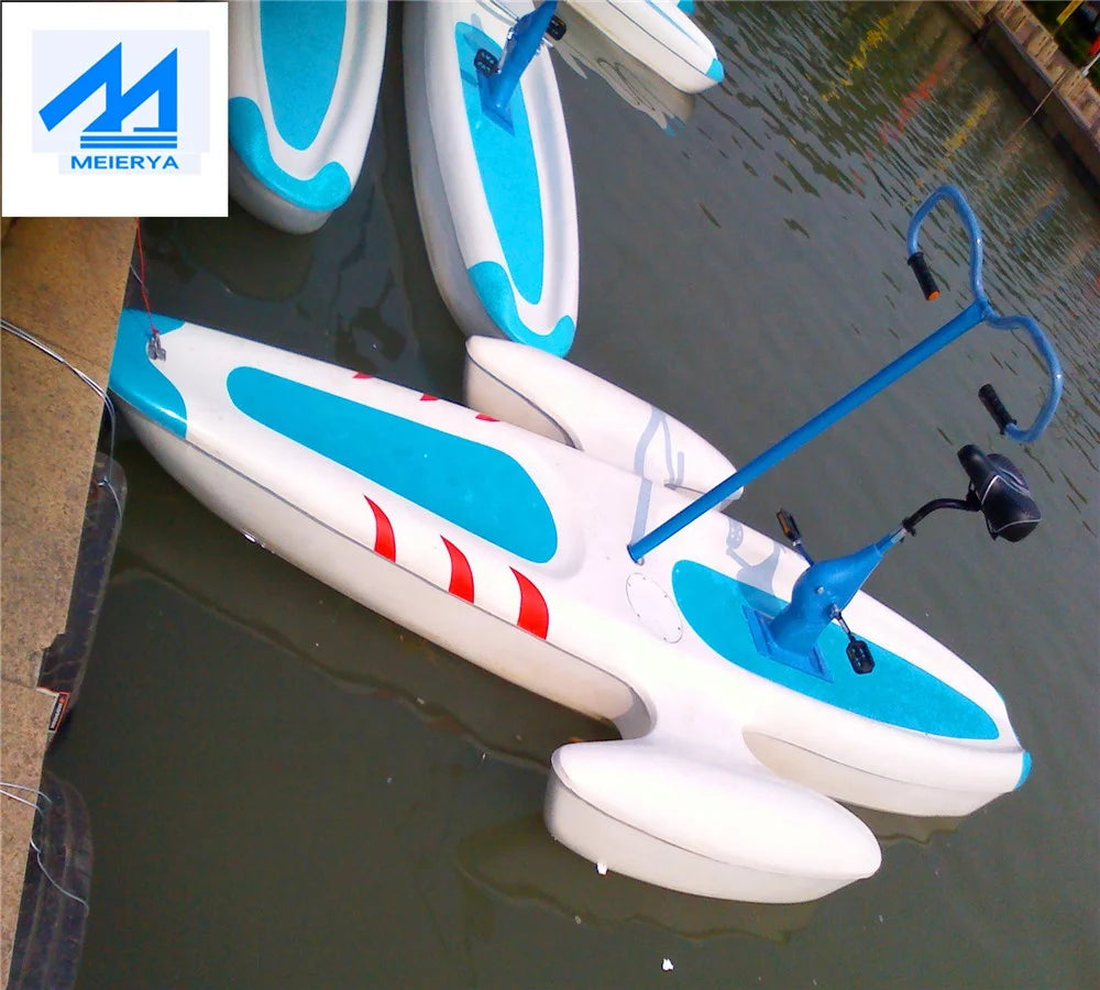 Waterplay Crafts Fiberglass Pedal Boat Electric Boat BBQ Boat For Sale-Water Bike For Aqua Bike Water Play Equipment