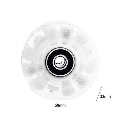 8 Pieces Luminous Roller Skate Wheels 82A Hardness Indoor with Wrench Parts Outdoor with Bearings Light up Roller Skate Wheels