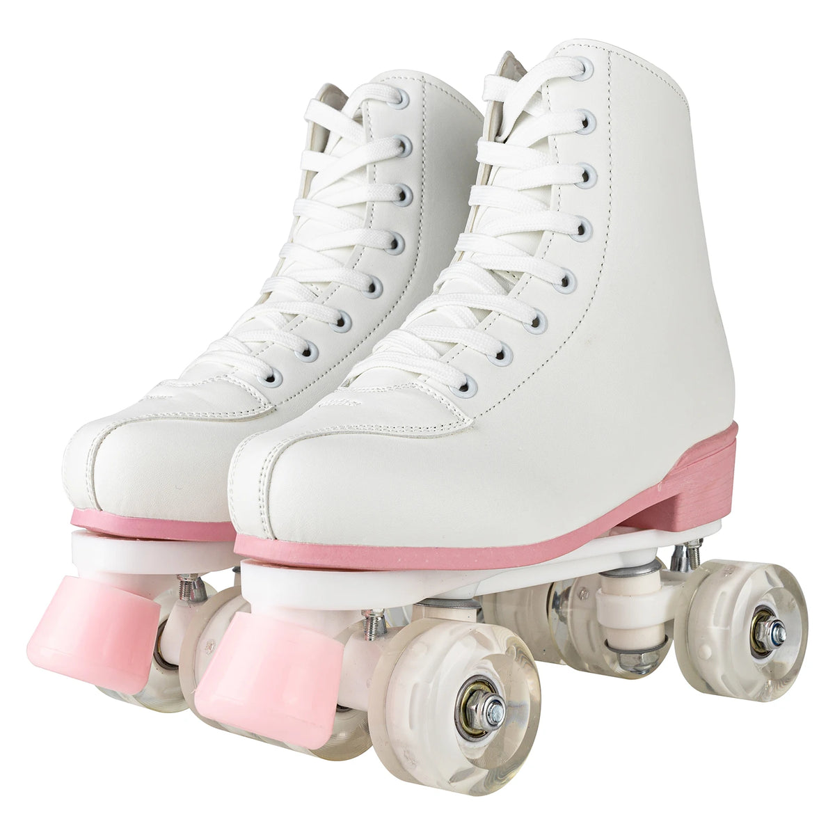 size 32 -41 Leather Double Row Roller Skates Inline Skate Shoes 4 Wheels Sneakers Women Men Adults Outdoor Sports Ice Skating