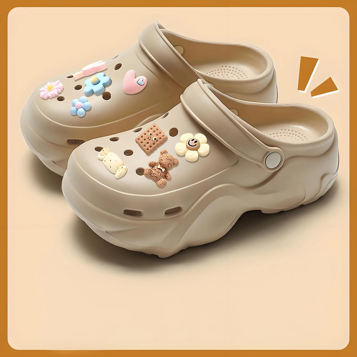 Women DIY Cute Animal button Decor Clogs Fashion Summer Spring Autumn Beach Sandals Cave Hole Female Garden Shoes Students Girls