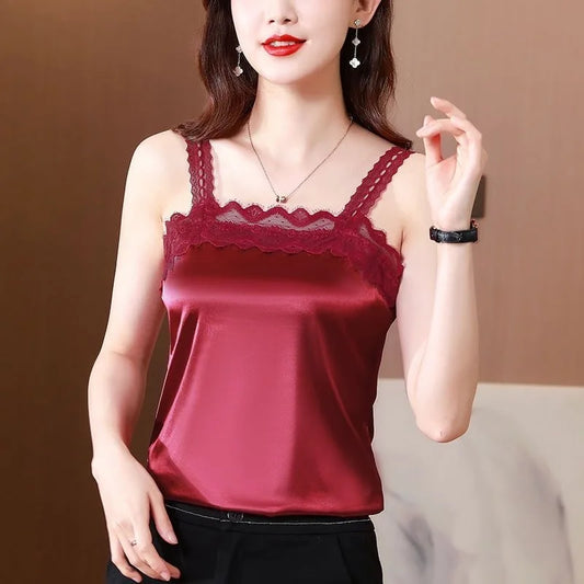 A new summer lace halter top for women's fashion, with a unique design inside and a sexy and beautiful back outside