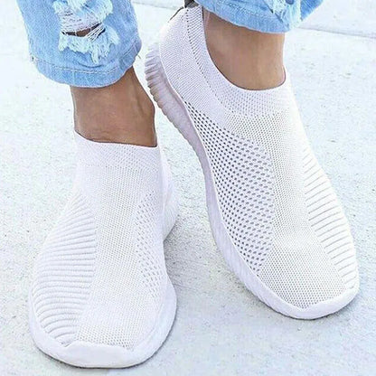 Women's Sports Shoes White Sneaker Shoes For Woman Slip on Breather Sneakers Women Casual Shoes Flats Casual Sneaker Lightweight