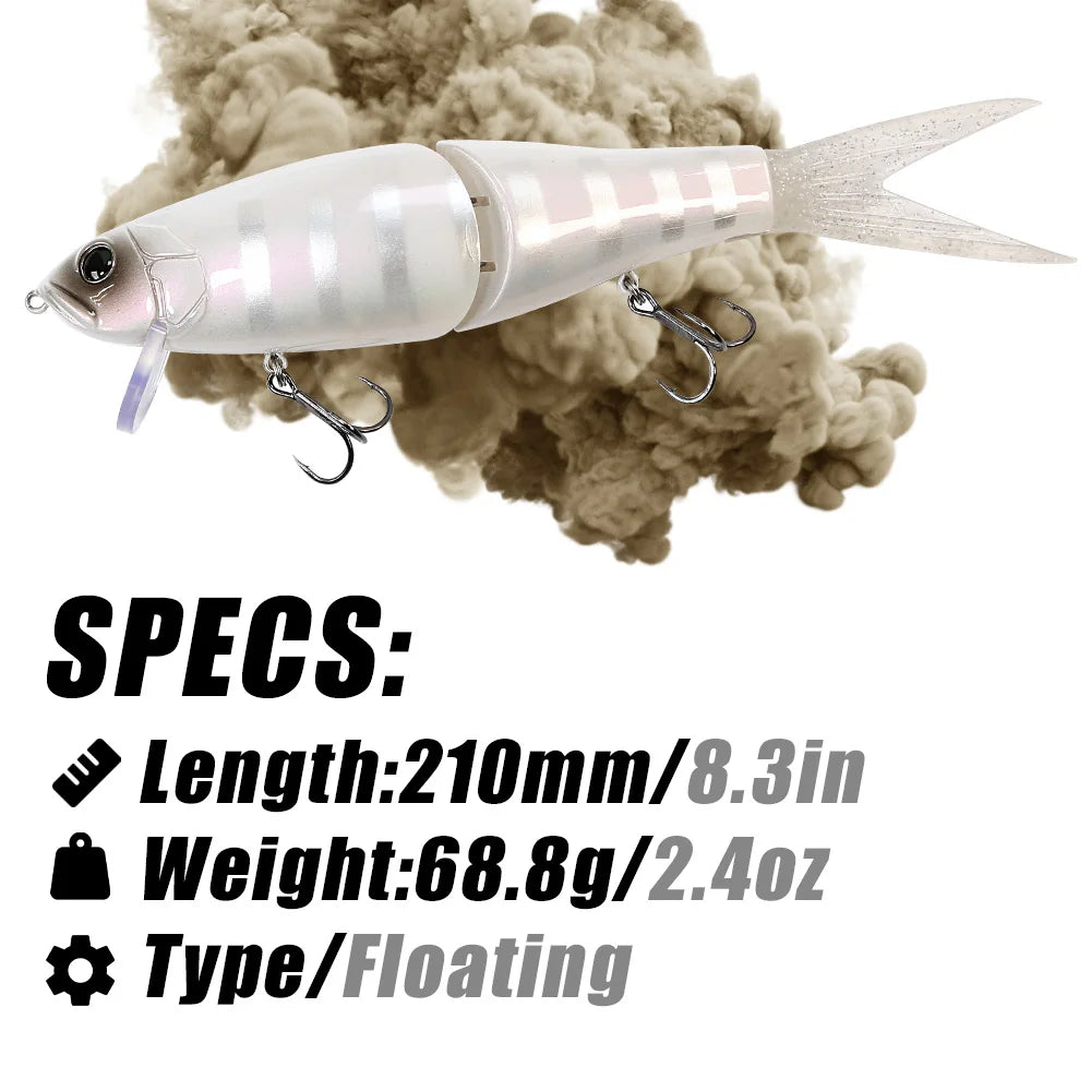 B&U Topwater Floating Fishing Lures joint body Glide Swimbaits Hard Baits Wobblers For Bass Pike
