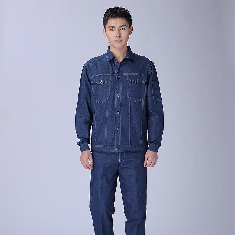 Working Clothes For Men Men's Overalls Work Wear Clothing Overalls Workwear Workshop Uniforms Mechanic Man Print Logo